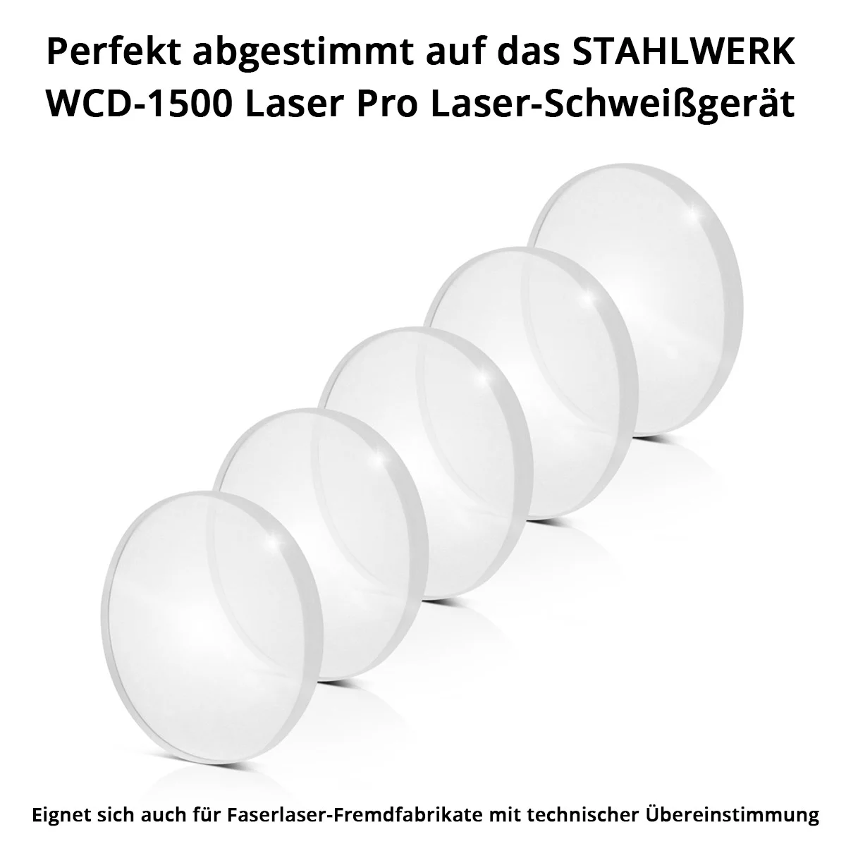 Set de 5 lentile de protecție laser STAHLWERK 18 x 2 mm Accesorii profesionale pentru torțe de sudură cu laser | Echipamente de sudură cu laser [1]