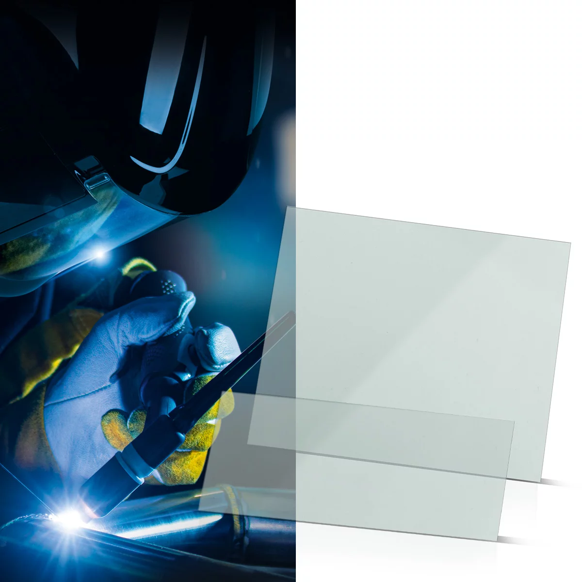 Set de 6 geamuri pentru cască de sudură STAHLWERK | lentile de schimb pentru interior și exterior | sticlă de siguranță pentru sudură | sticlă vizieră | sticlă de siguranță conform EN ISO 16321 | lent [4]