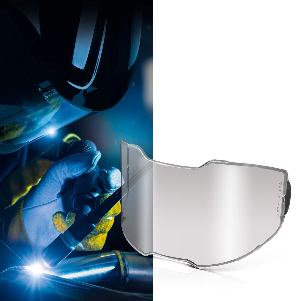 Set de 6 geamuri de schimb pentru cască de sudură STAHLWERK, pentru interior și exterior | lentilă de protecție pentru sudură | lentilă pentru vizieră | lentile de protecție EN ISO 16321 pentru cască [2]