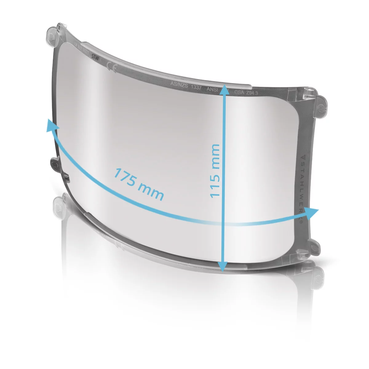 Set de 6 lentile de schimb pentru cască de sudură STAHLWERK RAPTOR, pentru interior și exterior | lentilă de protecție pentru sudură | lentilă pentru vizieră | lentile de protecție EN ISO 16321 pentru [2]