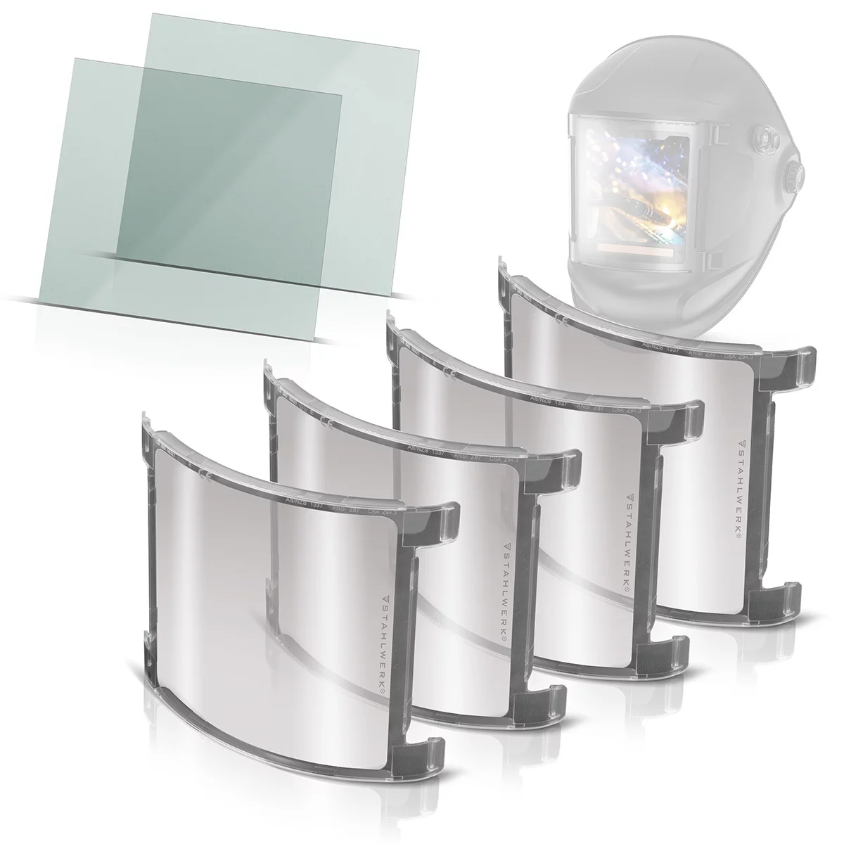 Masti de sudura cu cristale lichide - Set de 6 lentile de schimb pentru cască de sudură STAHLWERK  TITAN