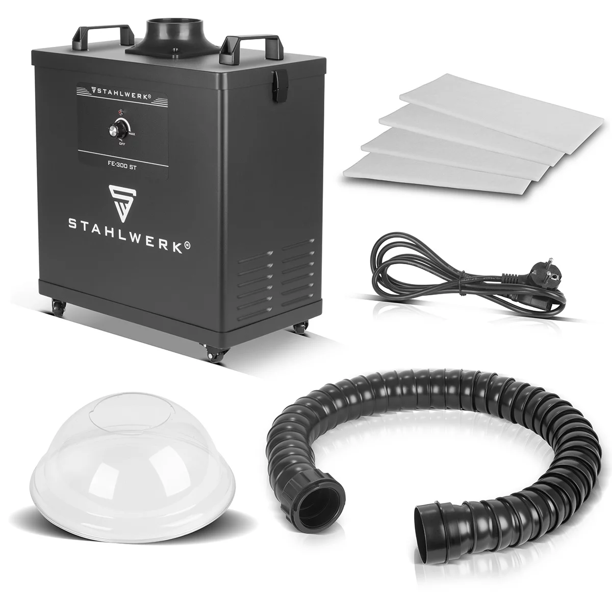 Unitate de extracție a fumului STAHLWERK FE-300 ST | Sistem de extracție de 300 wați cu filtru triplu | Absorbitor și extractor de fum sigur | Unitate de extracție a fumului de sudură și a lipirii pen [2]