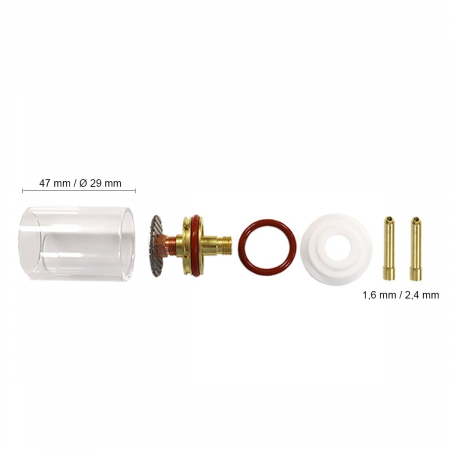 Set consumabile TIG 1.6/2.4 cu lentila de sticla [3]