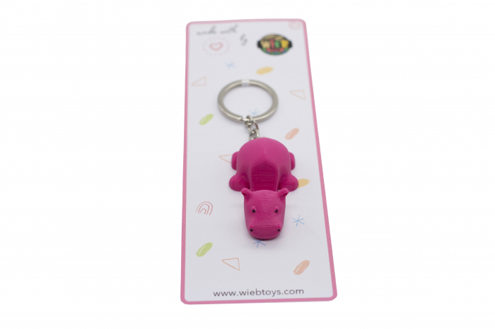 Hippo keychain & phone stand - Pink [3]