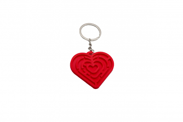 Pair of Maze Hearts keychains [3]