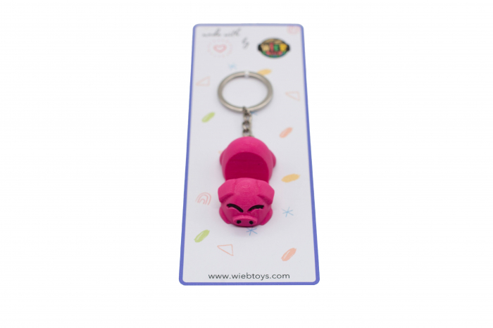 Pig keychain & phone stand - Pink [3]