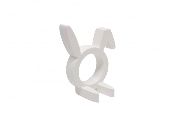 Sitting Rabbit Napkin ring - alb [1]