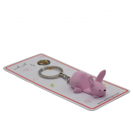 Bunny keychain & phone stand - Pink [0]