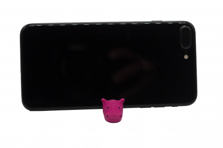 Hippo keychain & phone stand - Pink [1]