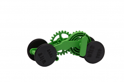Wind-up Car kit, 16 pieces,  Green [0]