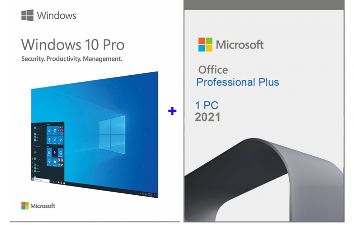Pachet PRO: Windows 10 Pro + Office 2021 Professional Plus [1]