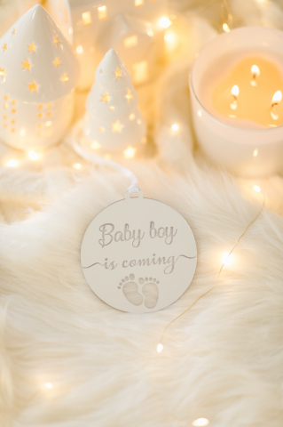 Baby boy is coming... - plexiglass [1]