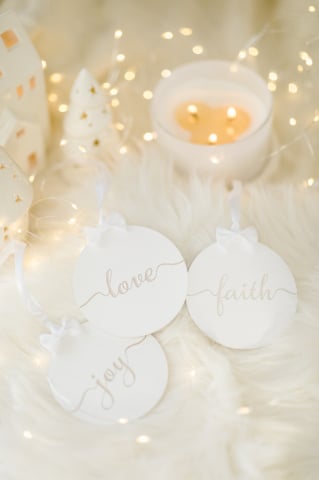 ORNAMENTE CRACIUN - Faith - Love - Joy
