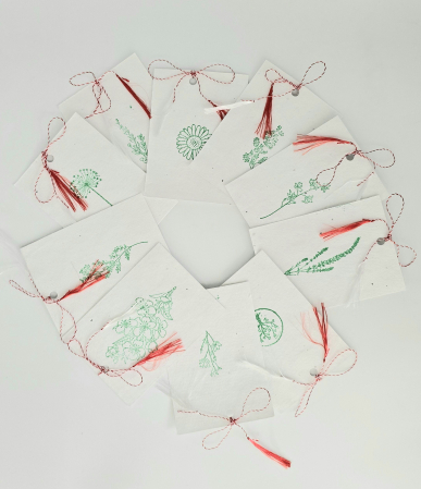 Mărțișoare - Set 10 Mărțișoare din hârtie plantabilă