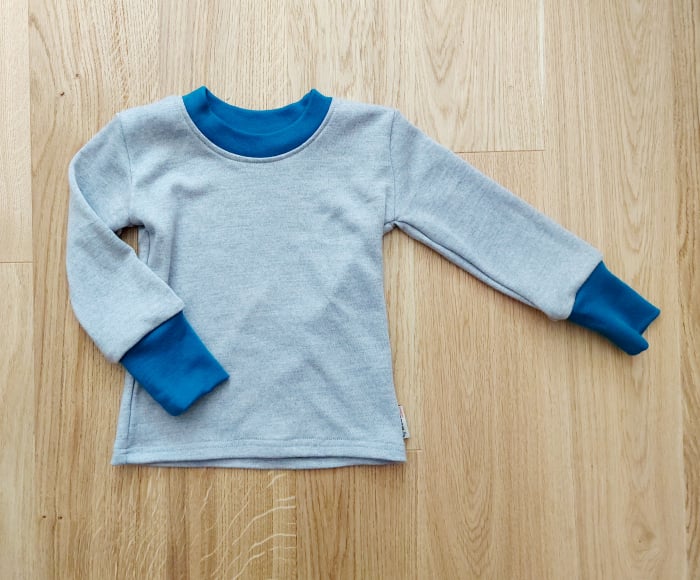 Bluza lana merinos copii, grosime medie 250 g/m2 [3]