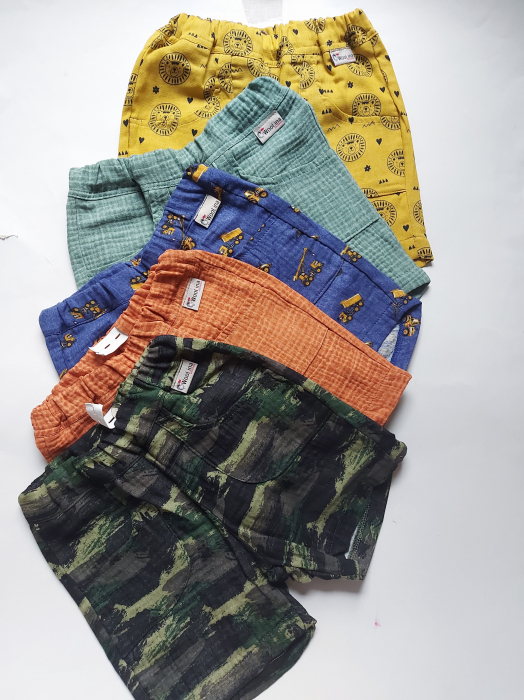 Pantalon scurt muselină de bumbac certificat Oeko Tex [3]