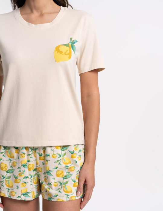 Pijamale bumbac dama (pantaloni scurți + tricou) [5]