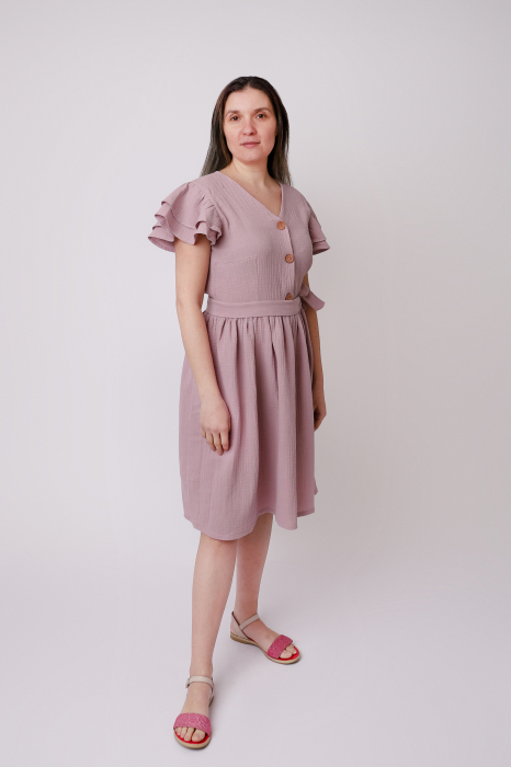 Rochie damă din muselină de bumbac certificat Oeko Tex [2]