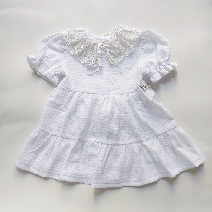 Set botez fetiță: Rochță, papucei, botosei și pantaloni-chiloței [3]