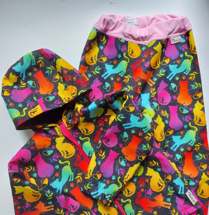 Set jachetă si pantaloni copii softshell, impermeabili, grosime 310 g/m2 [2]
