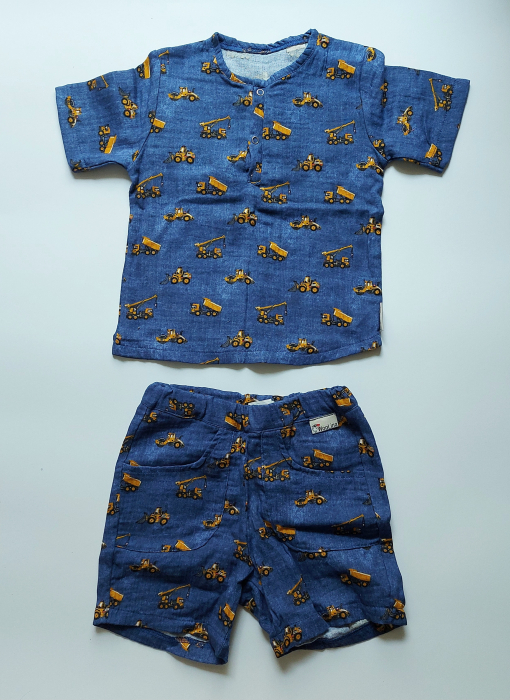 Set tricou și pantaloni scurți muselina certificată Oeko Tex [4]