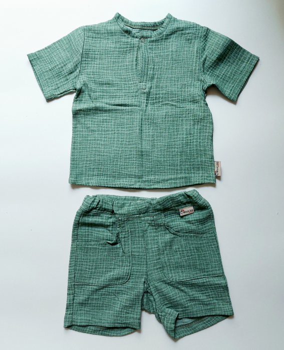 Set tricou și pantaloni scurți muselina certificată Oeko Tex [2]