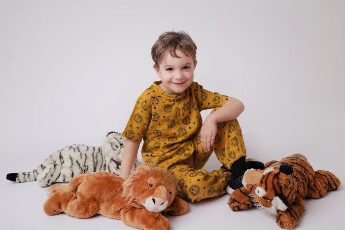 Set salvari lungi și cămașă din muselină de bumbac certificat Oeko Tex [8]