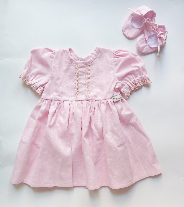 Set rochie fetiță IN 100% + botosei, coronița și guler detașabil [2]
