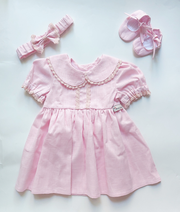 Set rochie fetiță IN 100% + botosei, coronița și guler detașabil [1]