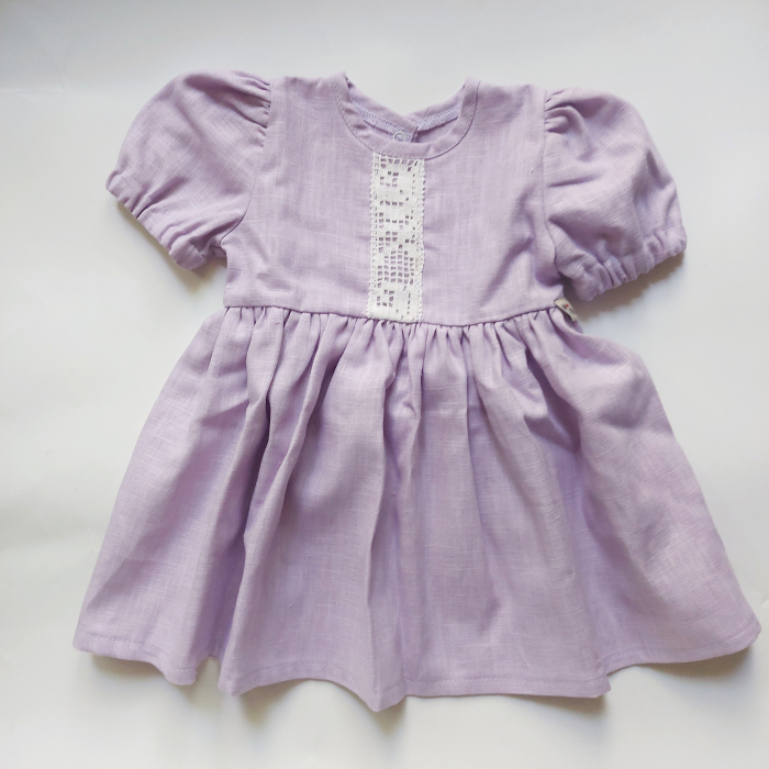 Set botez materiale naturale: rochie, botosei, coronița și guler detașabil [3]