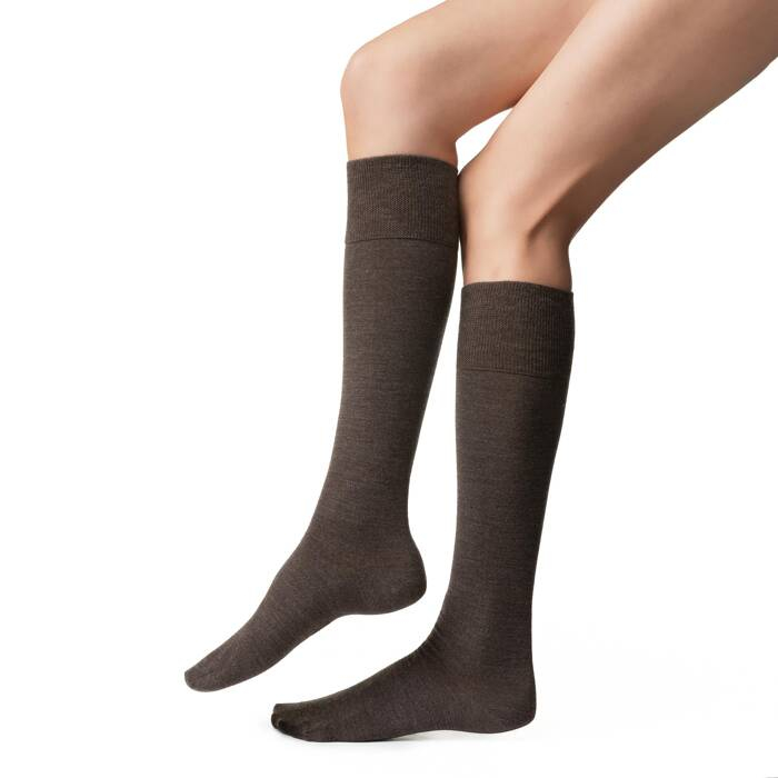 Șosete inalte damă din 67% lână merinos, 30% poliamidă, 3% elastan, grosime medie [4]