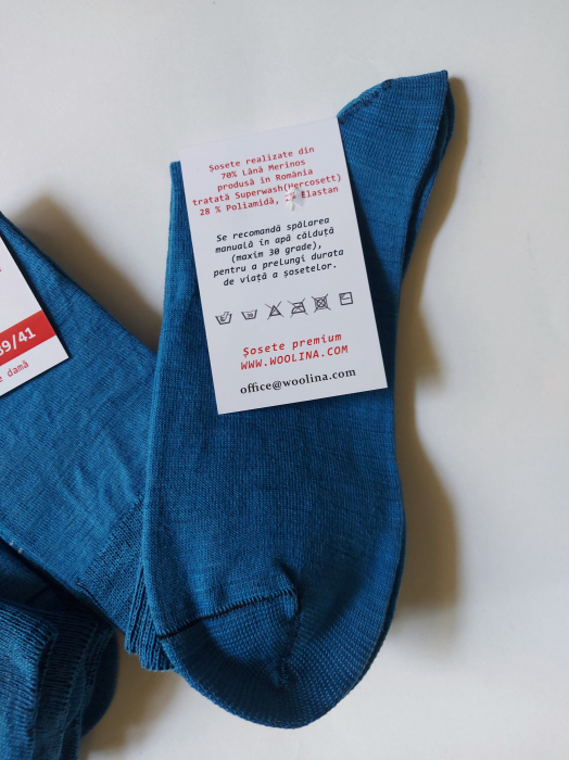 Șosete WOOLINA UNISEX din 70% lână merinos, 28% poliamidă, 2% elastan, grosime medie [7]