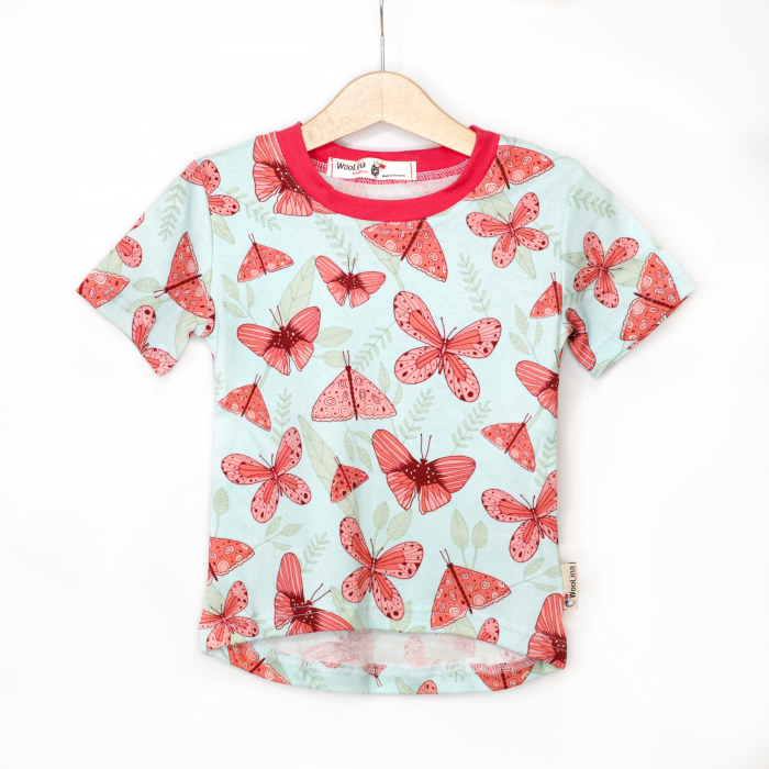 Tricou copii bumbac organic certificat GOTS, model FLUTURI [3]