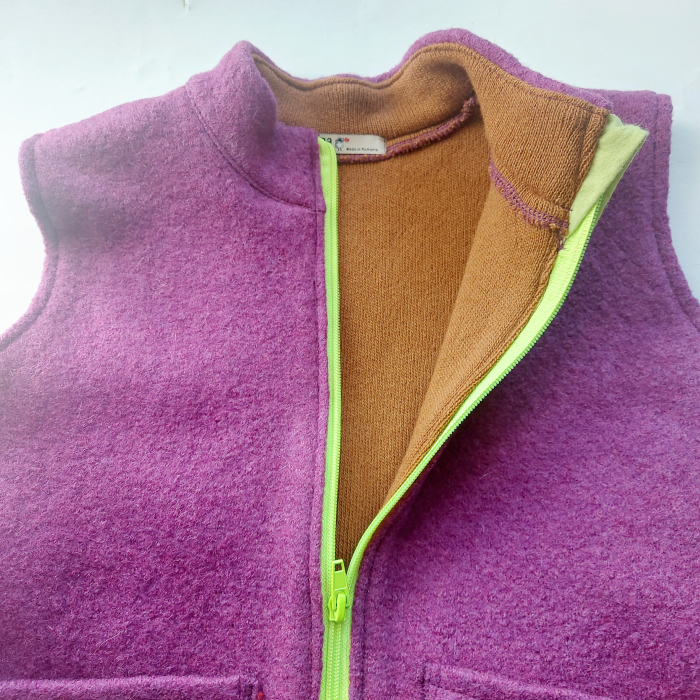 Vest lână fiartă cu captuseala lână merinos groasă [4]