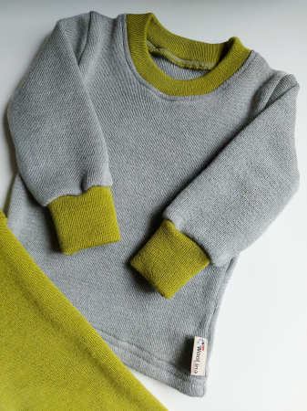 Bluza lana merinos copii, grosime medie 400 g/m2 [4]