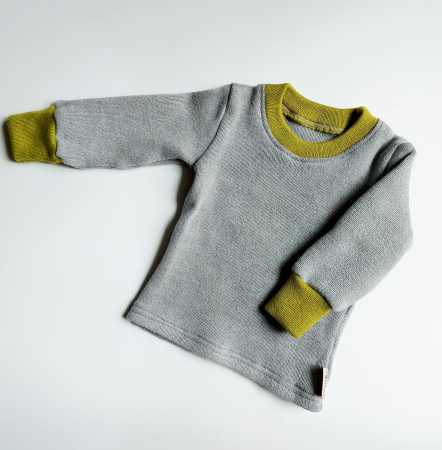 Bluza lana merinos copii, grosime medie 400 g/m2 [1]