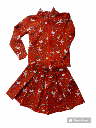 Rochii/fuste - Cardigan + fusta din bumbac organic certificat GOTS