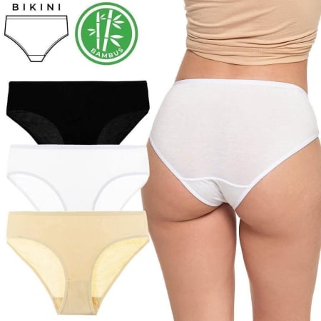 PRIMĂVARĂ/VARĂ - Chiloți normali bikini damă bambus