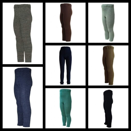 Pantaloni/colanti - Colanți tricotati, 100% lână pentru copii
