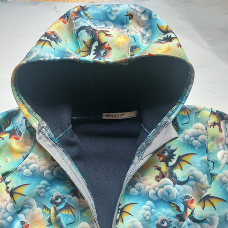 Jachetă copii softshell, impermeabila, grosime 310 g/m2 [2]