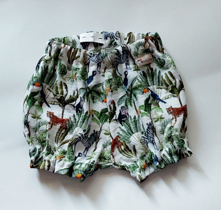 Muselina - Pantalon scurt/ bloomersi/ gogoșari din muselină de bumbac certificat Oeko Tex