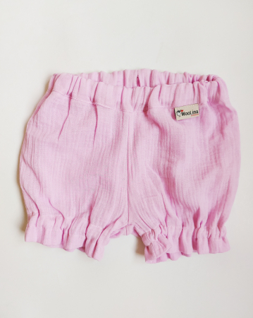 Pantalon scurt/ bloomersi/ gogoșari din muselină de bumbac certificat Oeko Tex [0]