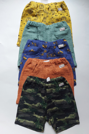 Muselina - Pantalon scurt DAMA muselină de bumbac certificat Oeko Tex