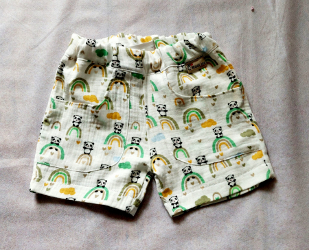 Muselina - Pantalon scurt muselină de bumbac certificat Oeko Tex