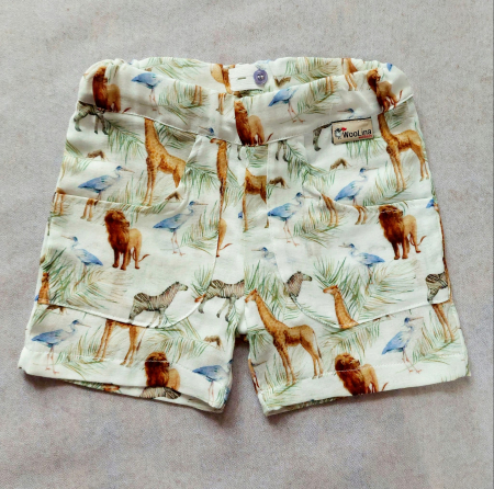 Muselina - Pantalon scurt muselină de bumbac certificat Oeko Tex