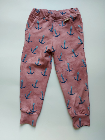 Bumbac organic - Pantaloni copii bumbac organic, imprimeu ANCORE 1