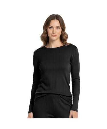 Bumbac organic - Bluza termica pentru femei, cu material reiat și căptușeală moale din fleece