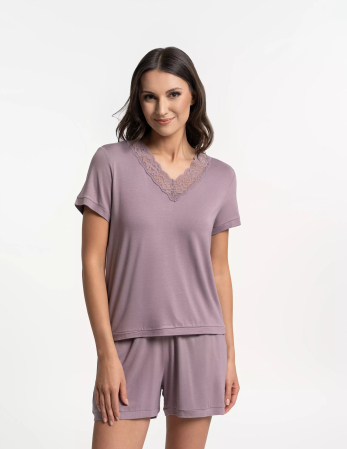 Produse - Pijamale BAMBUS dama (pantaloni scurți + tricou)