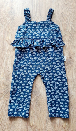 Salopeta fără mânecă, pantalon scurt din muselină de bumbac [1]