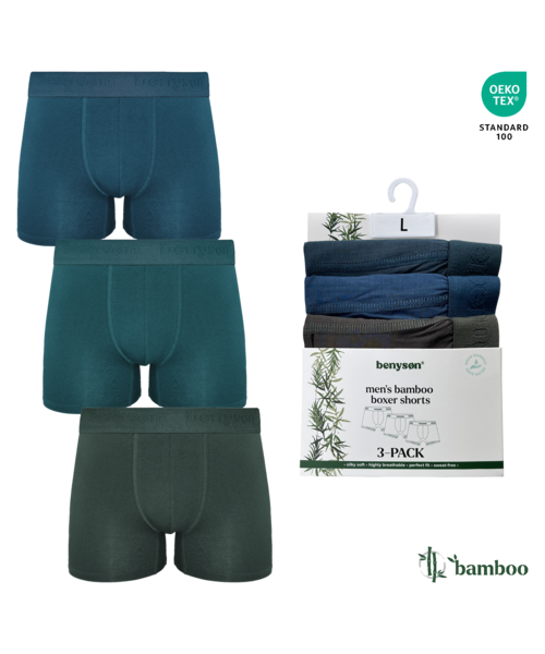 Lenjerie intima - Set 3 chiloti - boxeri barbati din bambus